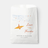 Hangen Oranje Origami Paper Crane Asian Wedding Bedankzakje (Voorkant)