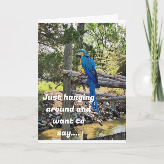 HANGEN ROND EN WIL ZEGGEN GELUKKIGE VERJAARDAG KAART (Voorkant)