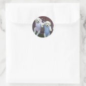 Hangen rond Puppies rond Stickers (Tas)