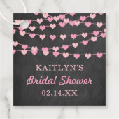 Hangen String Liefdes Hartjes Bruidsmeisjesfeest Bedankjes Labels (Voorkant)