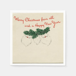 Hangen van Santa Beards Paper Napkin Servetten