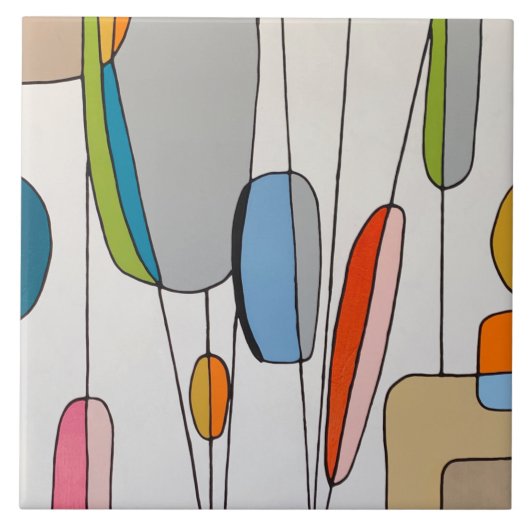 Hangend aan een draad 6 x 6 Keramische Tegel Tegeltje (Voorkant)