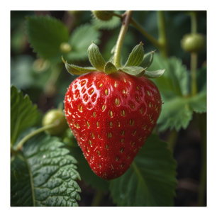 hangend aardbeienfruit foto afdruk