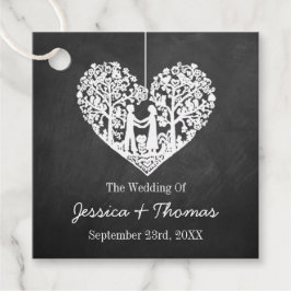 Hangend Collectie van de Hart Tree Chalkboard Wedd Bedankjes Labels