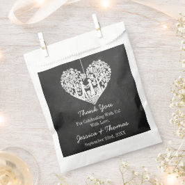 Hangend Collectie van de Hart Tree Chalkboard Wedd Bedankzakje