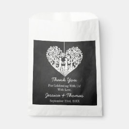 Hangend Collectie van de Hart Tree Chalkboard Wedd Bedankzakje