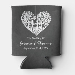 Hangend Collectie van de Hart Tree Chalkboard Wedd Blikjeskoeler