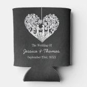 Hangend Collectie van de Hart Tree Chalkboard Wedd Blikjeskoeler (Achterkant)