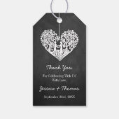 Hangend Collectie van de Hart Tree Chalkboard Wedd Cadeaulabel (Voorkant)