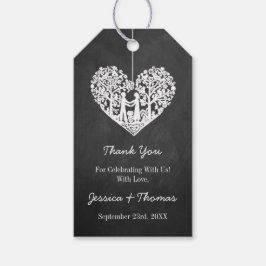 Hangend Collectie van de Hart Tree Chalkboard Wedd Cadeaulabel
