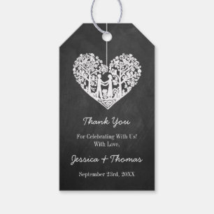 Hangend Collectie van de Hart Tree Chalkboard Wedd Cadeaulabel