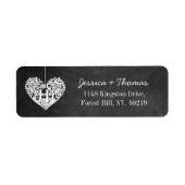 Hangend Collectie van de Hart Tree Chalkboard Wedd Etiket (Voorkant)