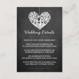 Hangend Collectie van de Hart Tree Chalkboard Wedd Informatiekaartje