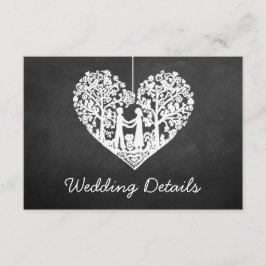 Hangend Collectie van de Hart Tree Chalkboard Wedd Informatiekaartje