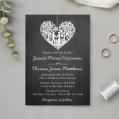 Hangend Collectie van de Hart Tree Chalkboard Wedd Kaart