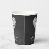 Hangend Collectie van de Hart Tree Chalkboard Wedd Papieren Bekers (Rechts)
