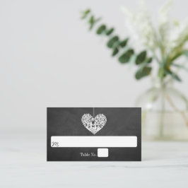 Hangend Collectie van de Hart Tree Chalkboard Wedd Plaatskaartje