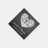 Hangend Collectie van de Hart Tree Chalkboard Wedd Servetten (Hoek)