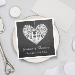 Hangend Collectie van de Hart Tree Chalkboard Wedd Servetten<br><div class="desc">Deze bruidsservetten hebben een romantische hangende boom, en binnenkort zijn man en vrouw, die is gesneden in de vorm van een hart. De achtergrond van het krijtbordeffect maakt deze servetten perfect voor elk stel dat een chique moderne bruiloft plant. Deze servetten kunnen gemakkelijk worden aangepast aan uw feestbehoeften en zullen...</div>
