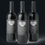 Hangend Collectie van de Hart Tree Chalkboard Wedd Wijn Etiket<br><div class="desc">Vier in stijl met deze elegante  stijl bruiloft wijnflesetiketten. Het ontwerp is gemakkelijk te personaliseren met uw eigen formulering en bijpassende huwelijksartikelen zijn te vinden in het collectie.</div>