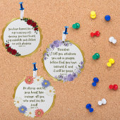 Hangend geheugen op schrift ornament kaart