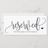 Hangend gereserveerd bord | Rustieke kalligrafie ( (Achterkant)