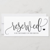 Hangend gereserveerd bord | Rustieke kalligrafie ( (Voorkant)