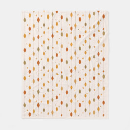 Hangend Herfstblad Patroon Fleece Deken
