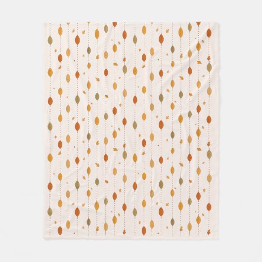 Hangend Herfstblad Patroon Fleece Deken (Voorkant)