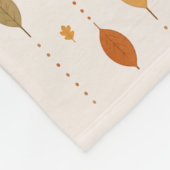 Hangend Herfstblad Patroon Fleece Deken (Hoek)