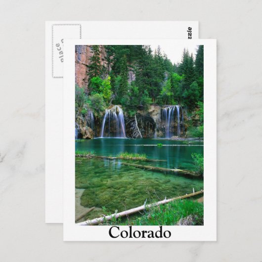 hangend meer, Colorado Briefkaart (Voorkant / Achterkant)