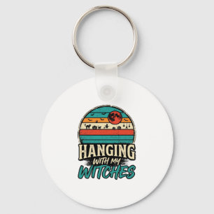 Hangend met mijn Heksen Vintage Halloween T-shirt Sleutelhanger