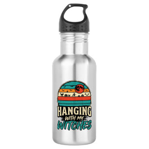 Hangend met mijn Heksen Vintage Halloween T-shirt Waterfles