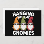 Hangend Met Mijn Kaboutervriendjes Funny Tuin Gnom Feestdagenkaart (Voorkant / Achterkant)