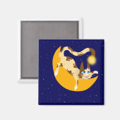 HANGEND OP DE MAAN MAGNEET (Voorkant / Achterkant)