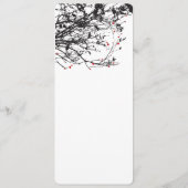 Hangend rood papier kraan op vertakking Aziatische Menu (Achterkant)