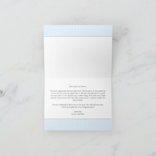 Hangende Afbeeldingen Bedankt Card (Binnen)