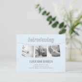 Hangende Afbeeldingen Geboorteaankondiging - Baby  Aankondigingskaart (Staand voorkant)