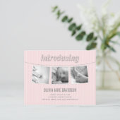 Hangende Afbeeldingen Geboorteaankondiging - Baby  Aankondigingskaart (Staand voorkant)