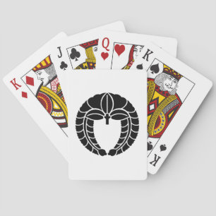 Hangende blauwe regen pokerkaarten