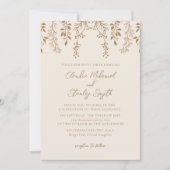 Hangende Bloemen Bladerdek Warm Beige Boho Kaart (Voorkant)