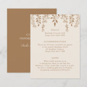 Hangende Bloemen Foliage Warm Romantisch Boho Deta Informatiekaartje (Voorkant / Achterkant)