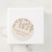 Hangende bloemen loof warm romantisch boho aards bedankjes labels (In situ)