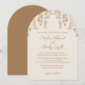 Hangende bloemen loof warm romantisch boho aards kaart (Voorkant / Achterkant)