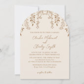 Hangende bloemen loof warm romantisch boho aards kaart (Voorkant)