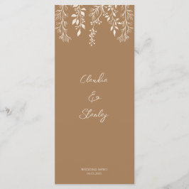 Hangende bloemen loof warm romantisch boho aards menu