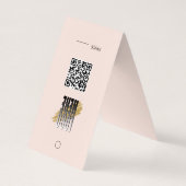 Hangende Blush Armband Display Prijs Label QR Visitekaartje (Achterkant)