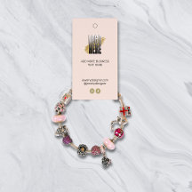 Hangende Blush Armband Display Prijs Label QR