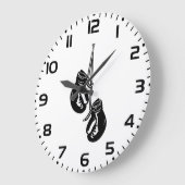  hangende bokshandschoenen Retro Fighter Grote Klok (Hoek)