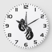  hangende bokshandschoenen Retro Fighter Grote Klok (Voorkant)